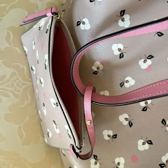 Reversible Kate Spade New York Floral Ditsy Tote With Matching Zipper Pouch NWOT - Picture 16 of 16